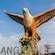 Langkawi's eagle statue with wings fully spread, perched on a rocky base
